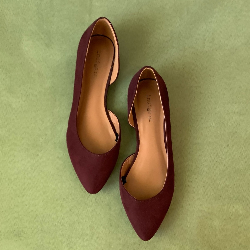 Indigo Rd. Maroon Pointed Flat, 7M